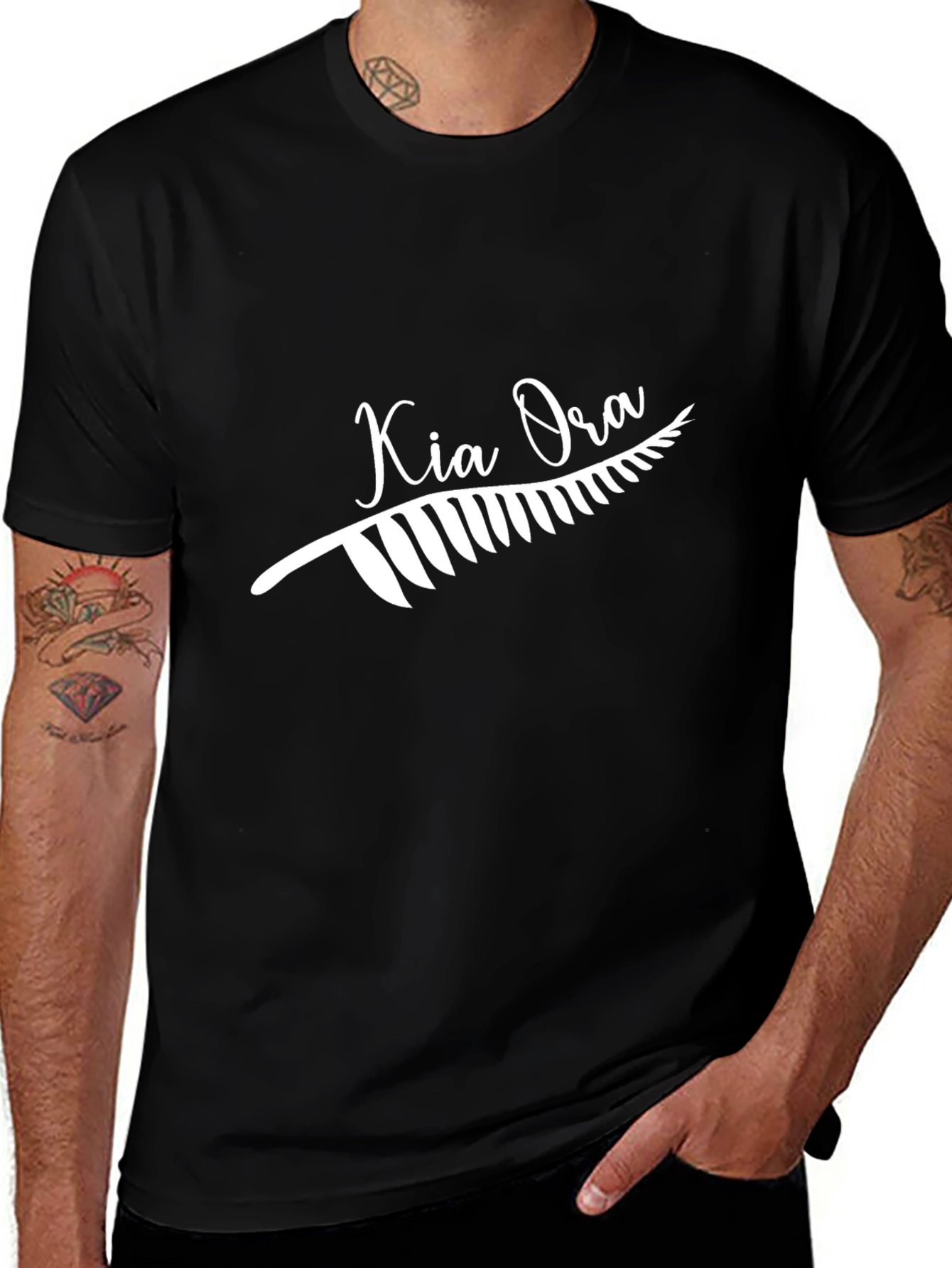 Kia Ora Black Graphic T-Shirt