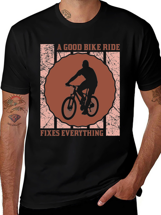 Bike Ride Fixes Everything Graphic Tee