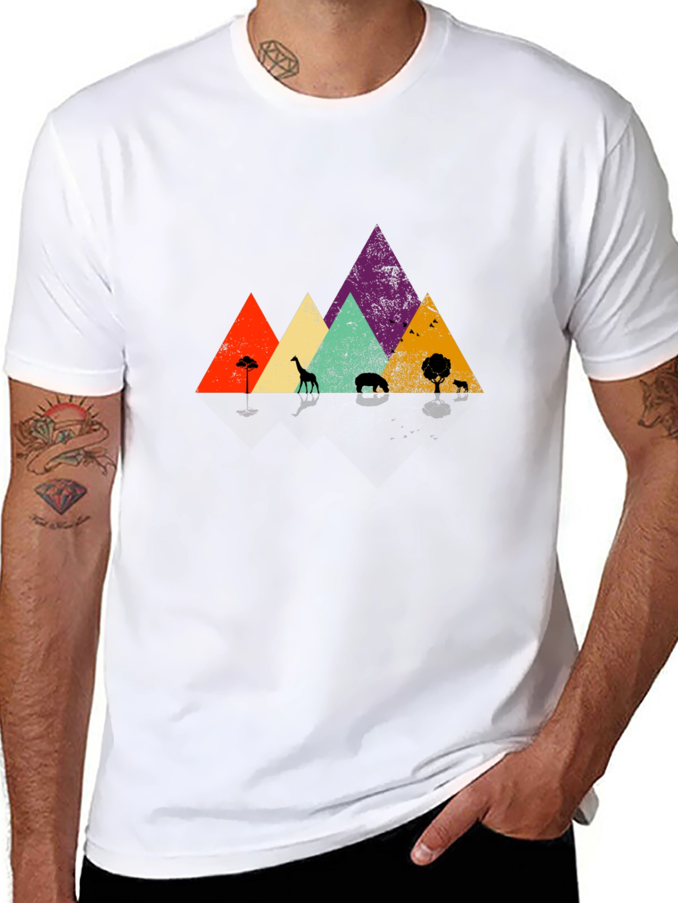 Safari Sunset Graphic Tee - Black