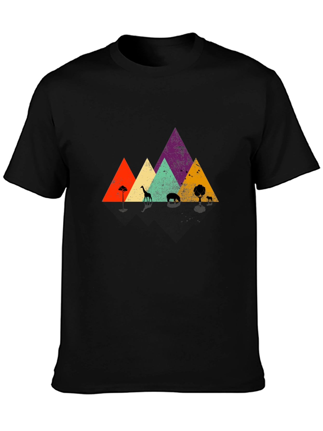 Safari Sunset Graphic Tee - Black