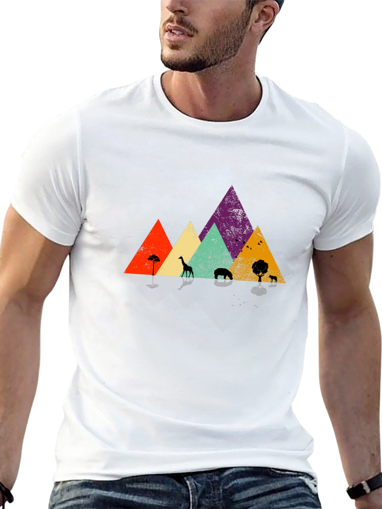Safari Sunset Graphic Tee - Black