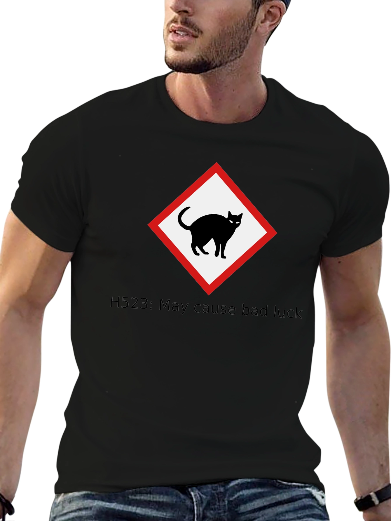 Bad Luck Black Cat Graphic T-Shirt