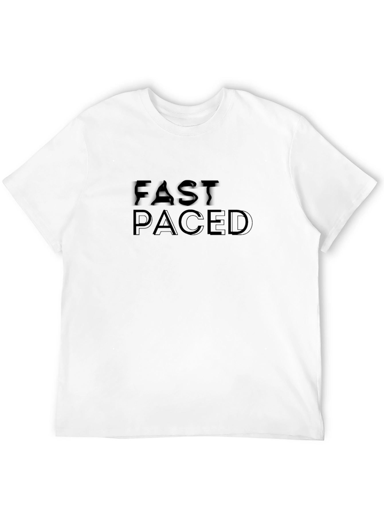 Fast Paced Black Graphic Tee - Casual Comfort
