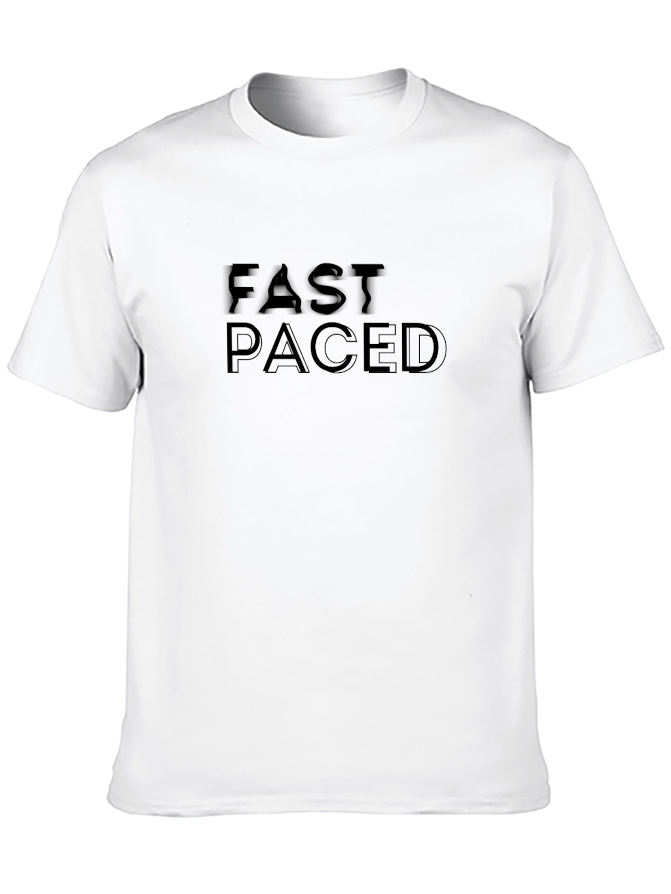 Fast Paced Black Graphic Tee - Casual Comfort