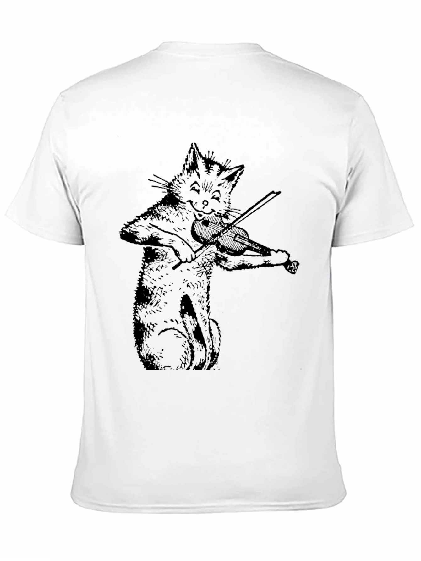 Cat Playing Violin Graphic T-Shirt