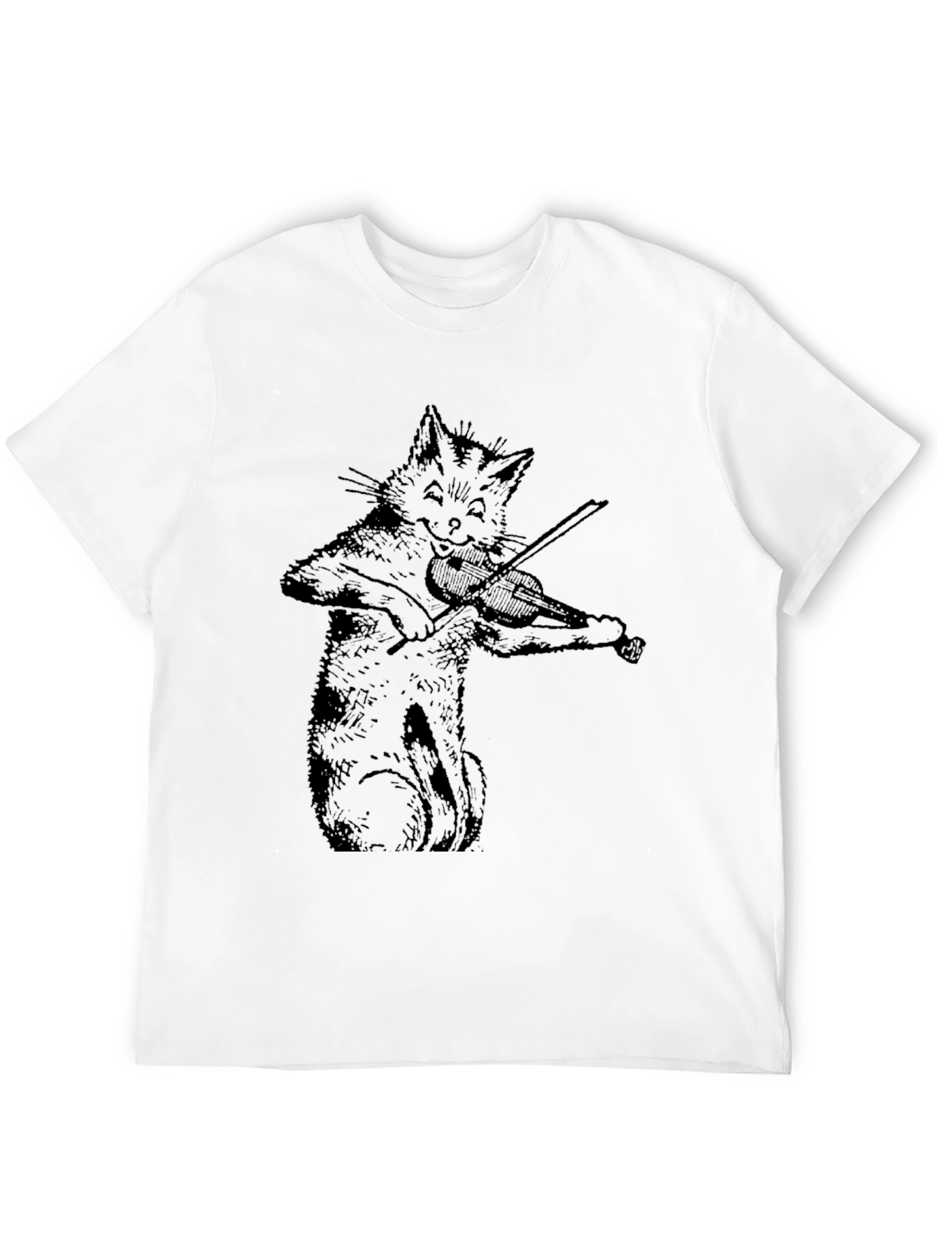 Cat Playing Violin Graphic T-Shirt