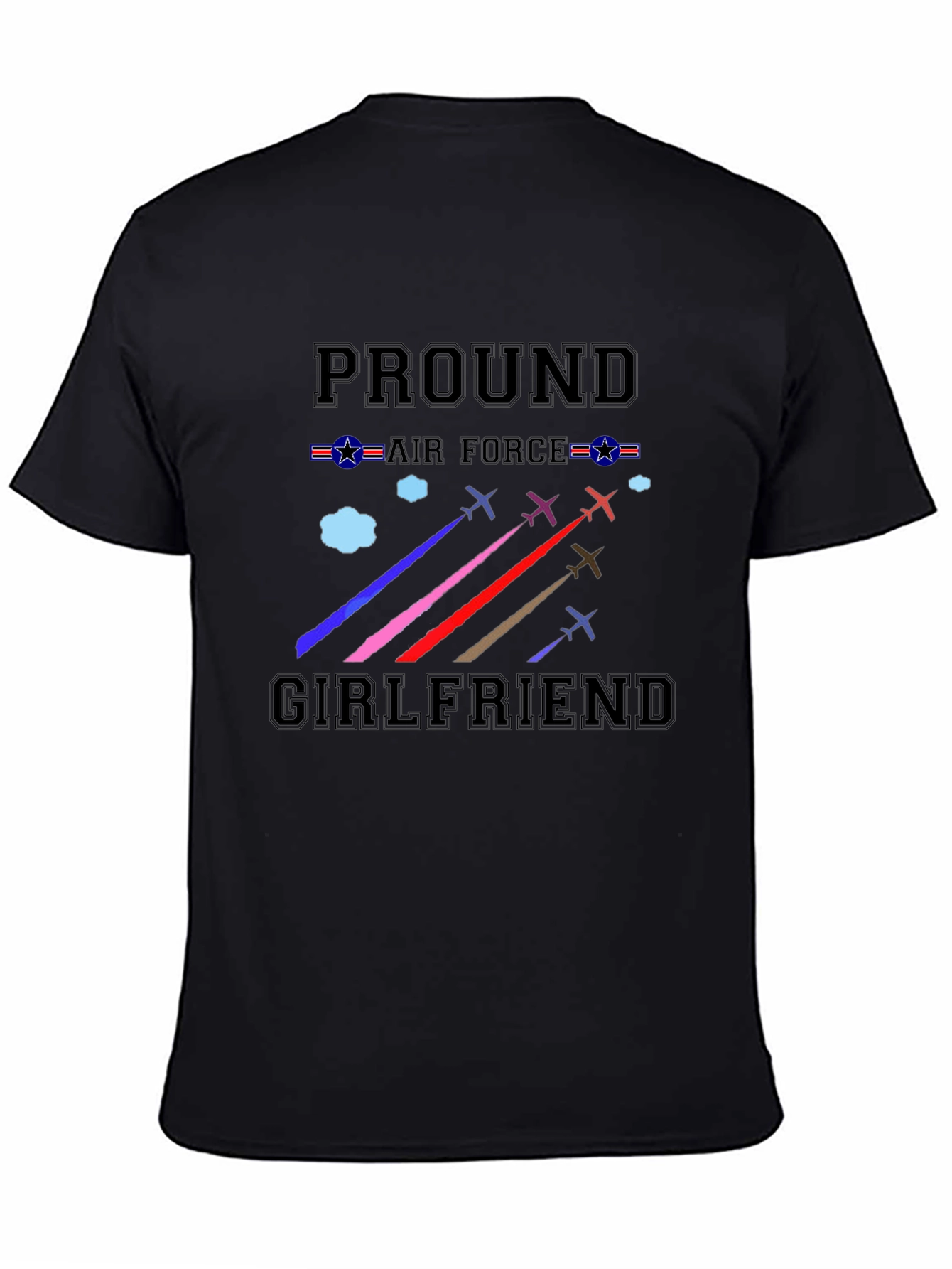Proud Air Force Girlfriend Graphic T-Shirt