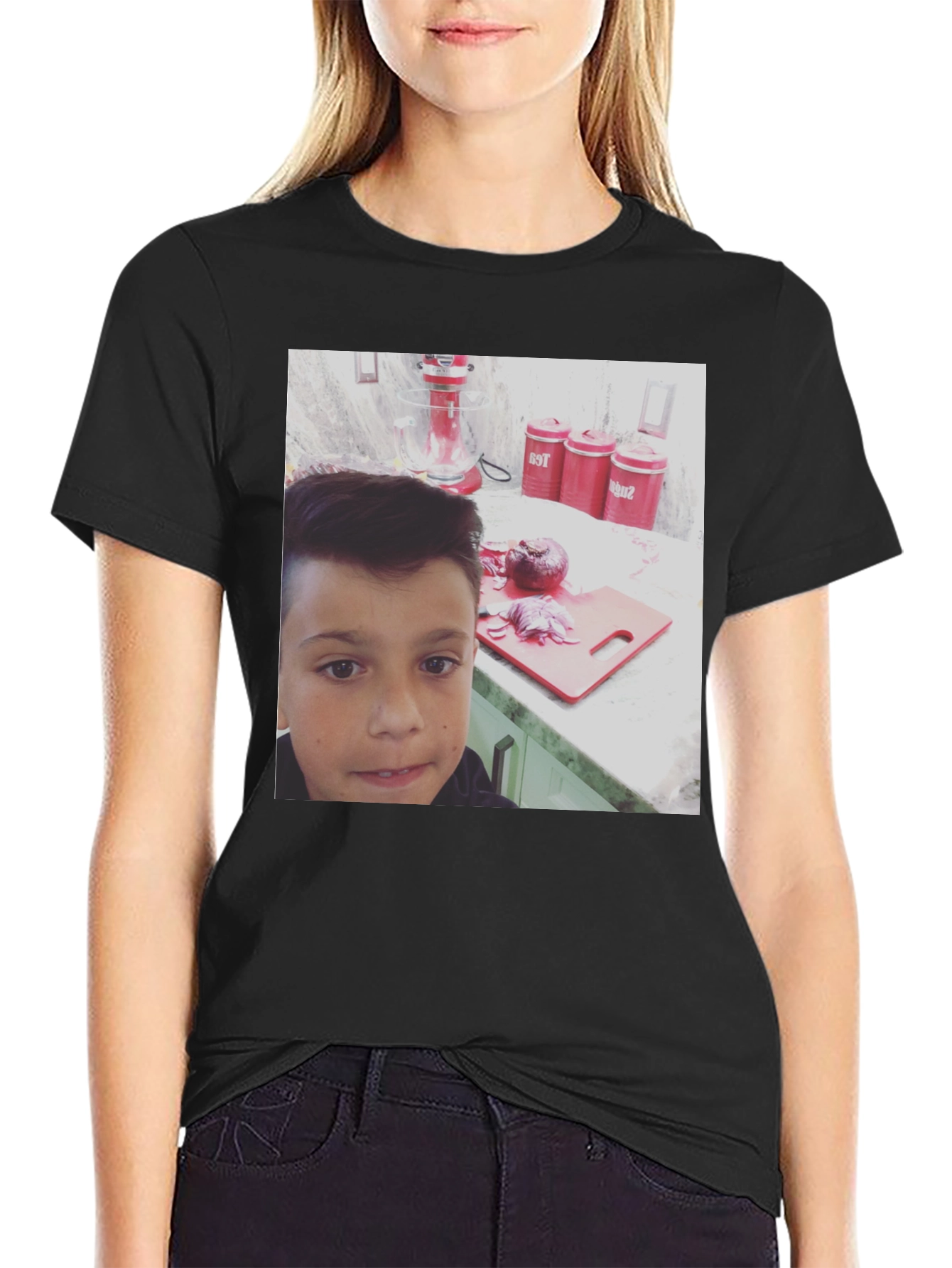 Graphic Tee - Boy with Kitchen Scene