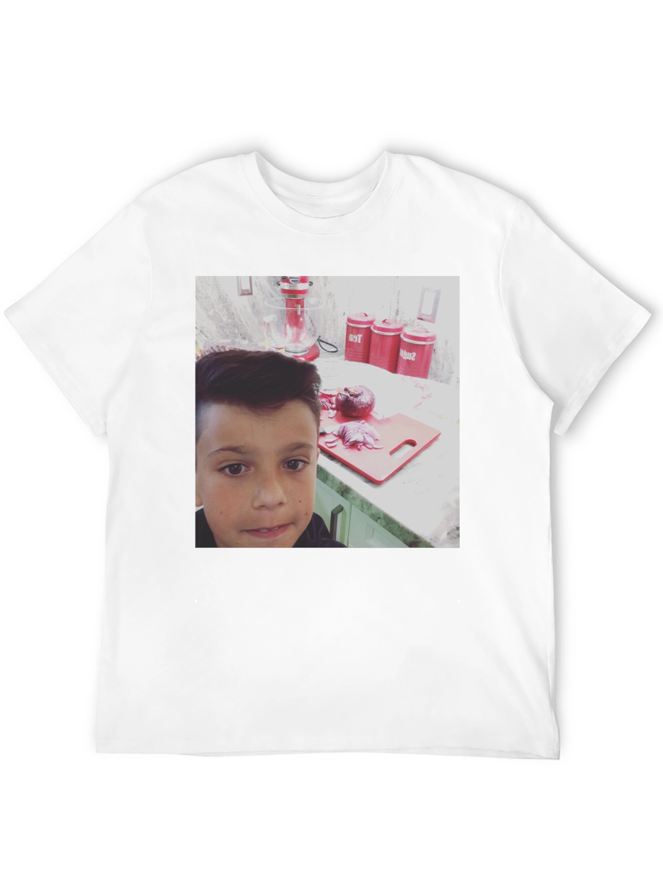 Graphic Tee - Boy with Kitchen Scene