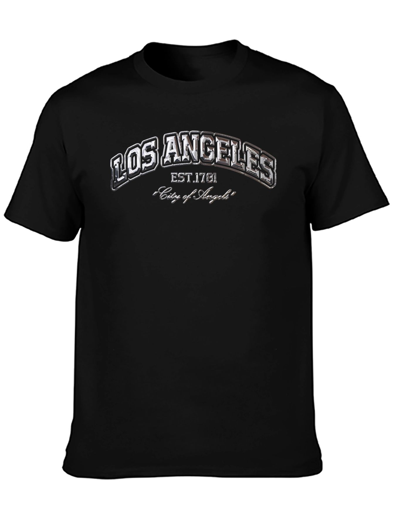 Los Angeles Est. 1781 City of Angels Black T-Shirt