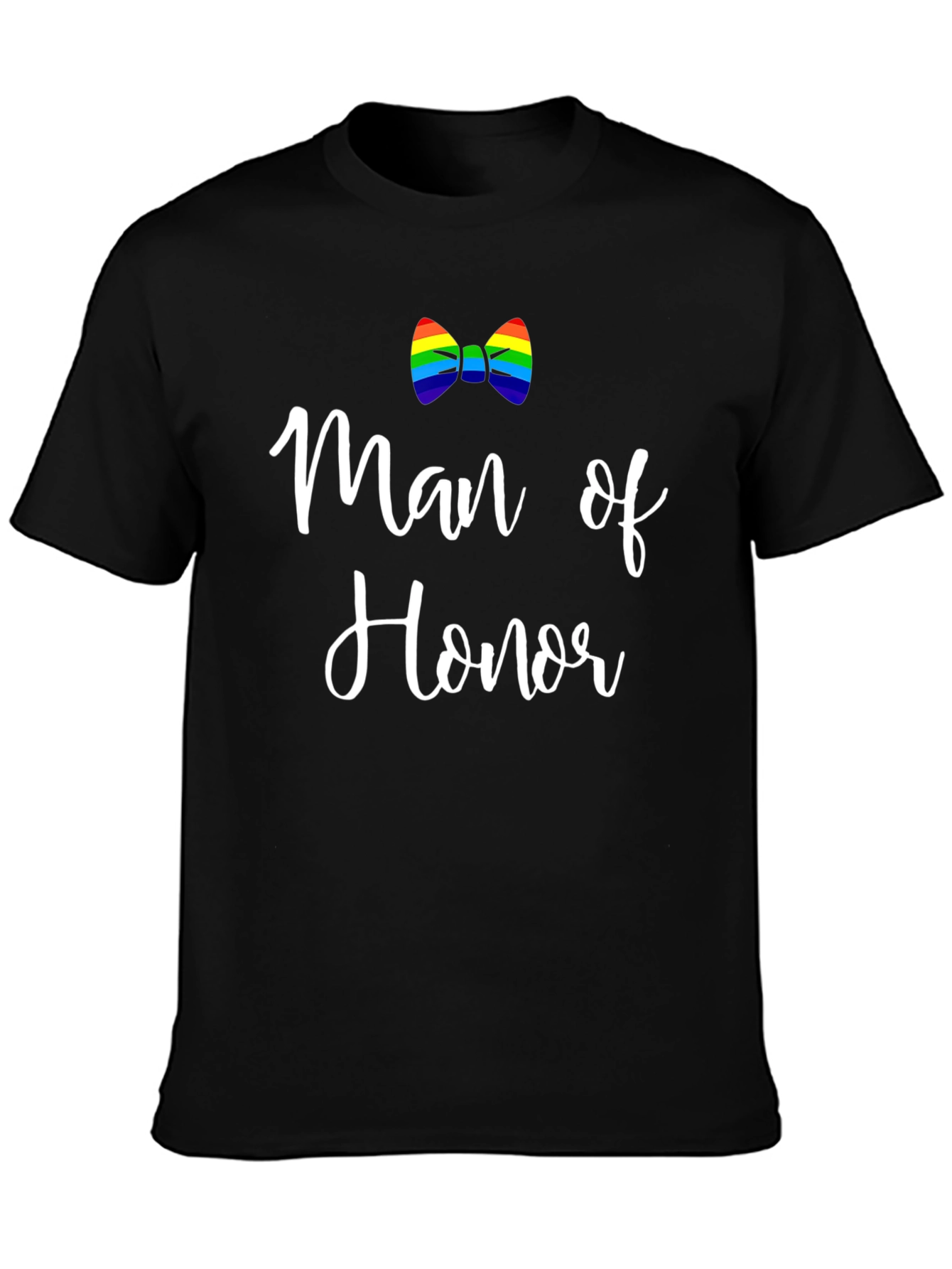 Man of Honor Rainbow Bowtie Graphic Tee