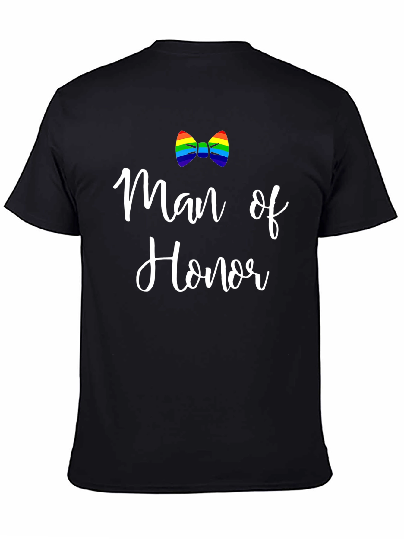Man of Honor Rainbow Bowtie Graphic Tee