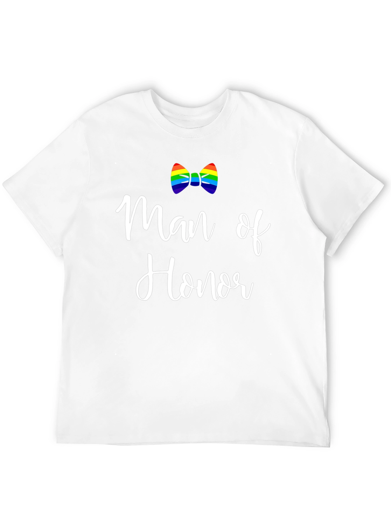 Man of Honor Rainbow Bowtie Graphic Tee