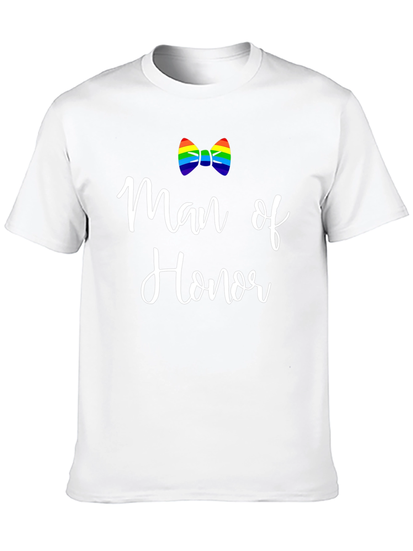 Man of Honor Rainbow Bowtie Graphic Tee
