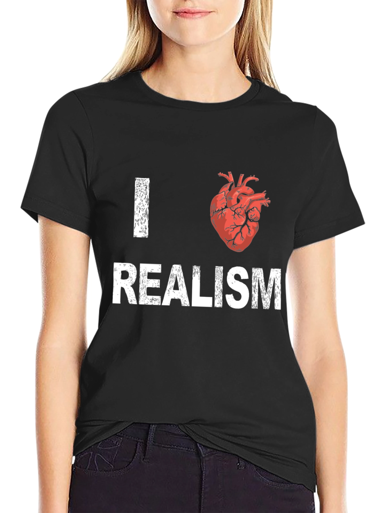 I Heart Realism T-Shirt - Anatomical Heart Graphic Tee
