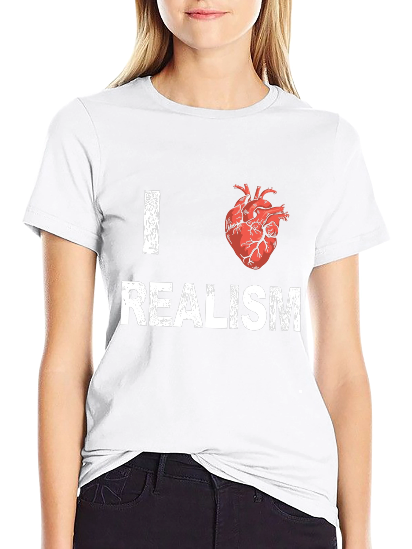 I Heart Realism T-Shirt - Anatomical Heart Graphic Tee