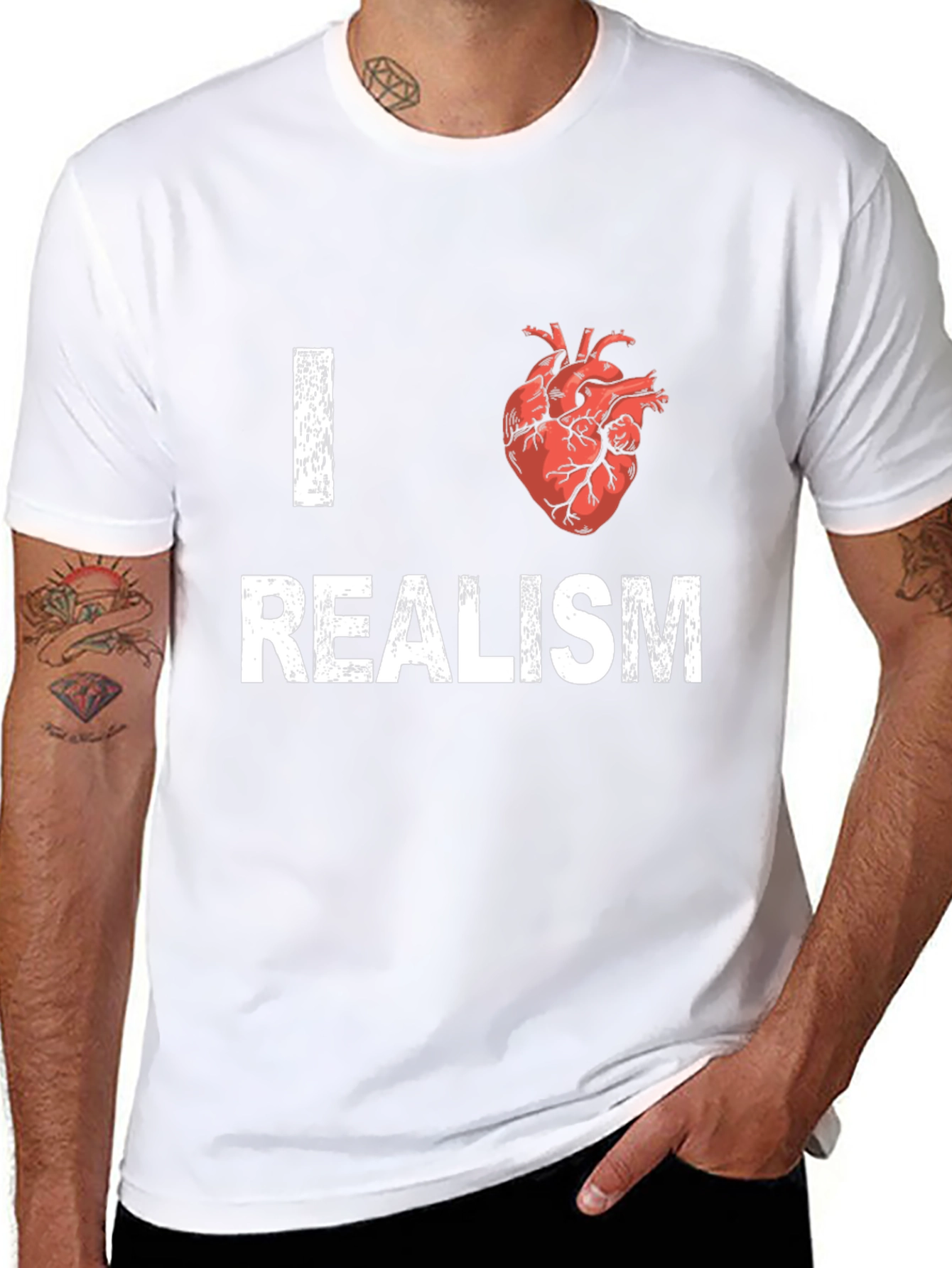 I Heart Realism T-Shirt - Anatomical Heart Graphic Tee