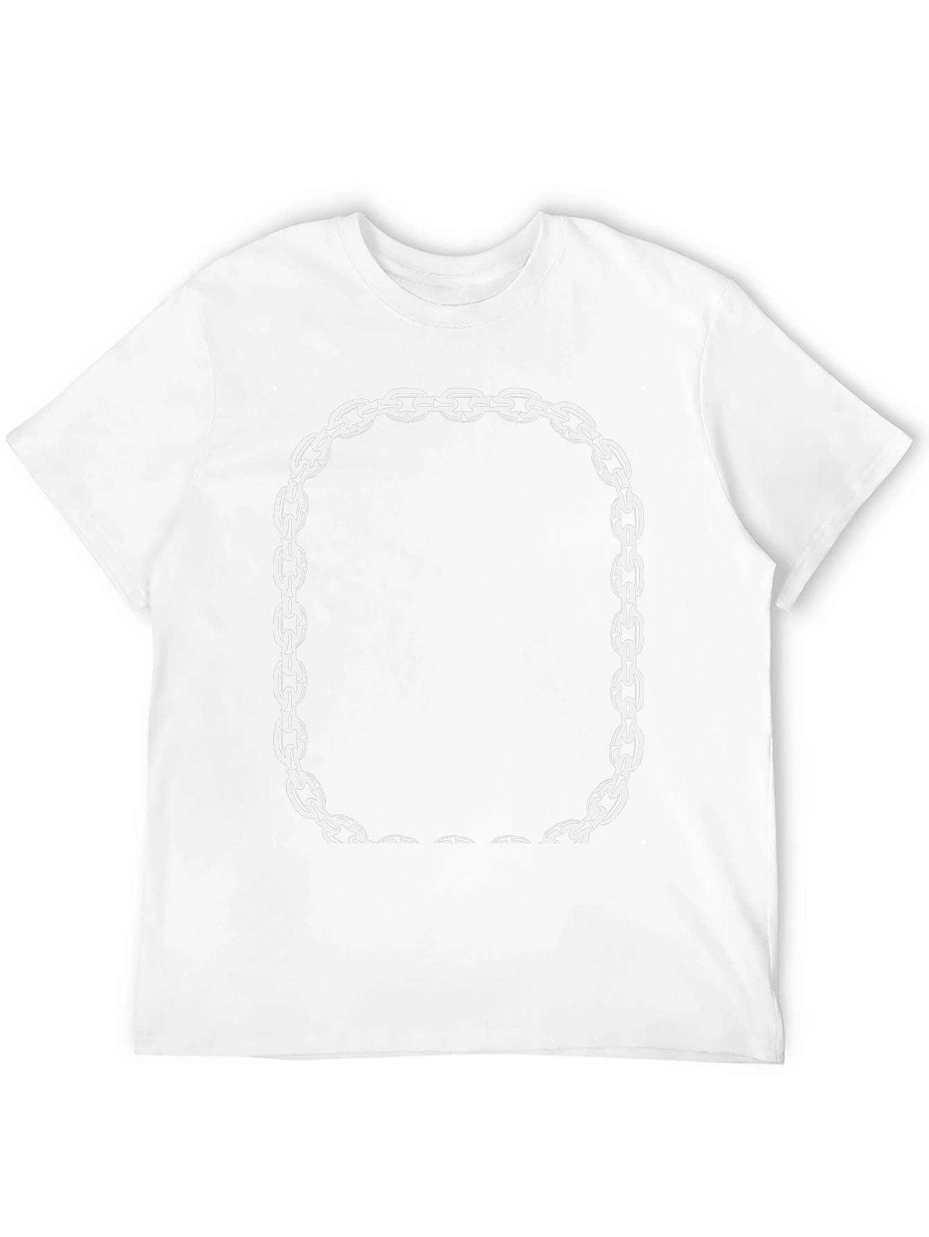Chain Link Frame Graphic Tee - Modern Casual