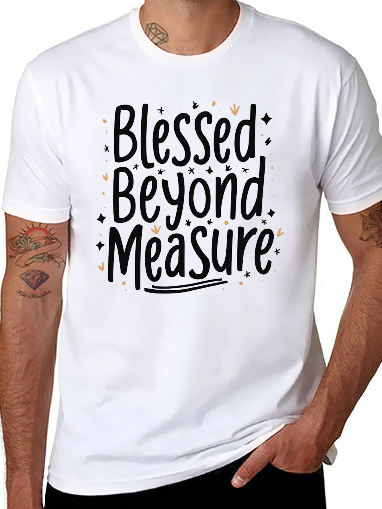 Blessed Beyond Measure Black Graphic Tee