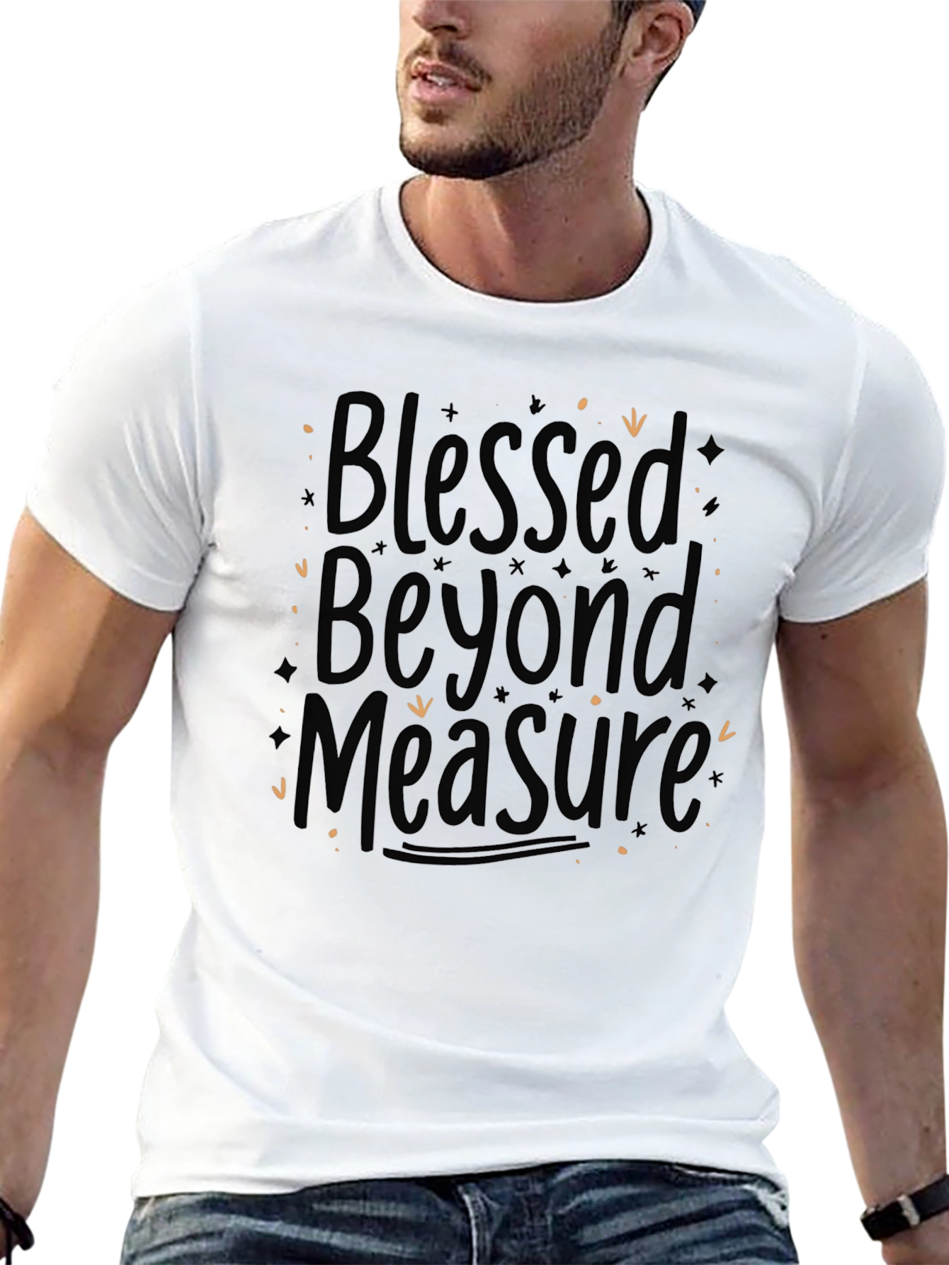 Blessed Beyond Measure Black Graphic Tee