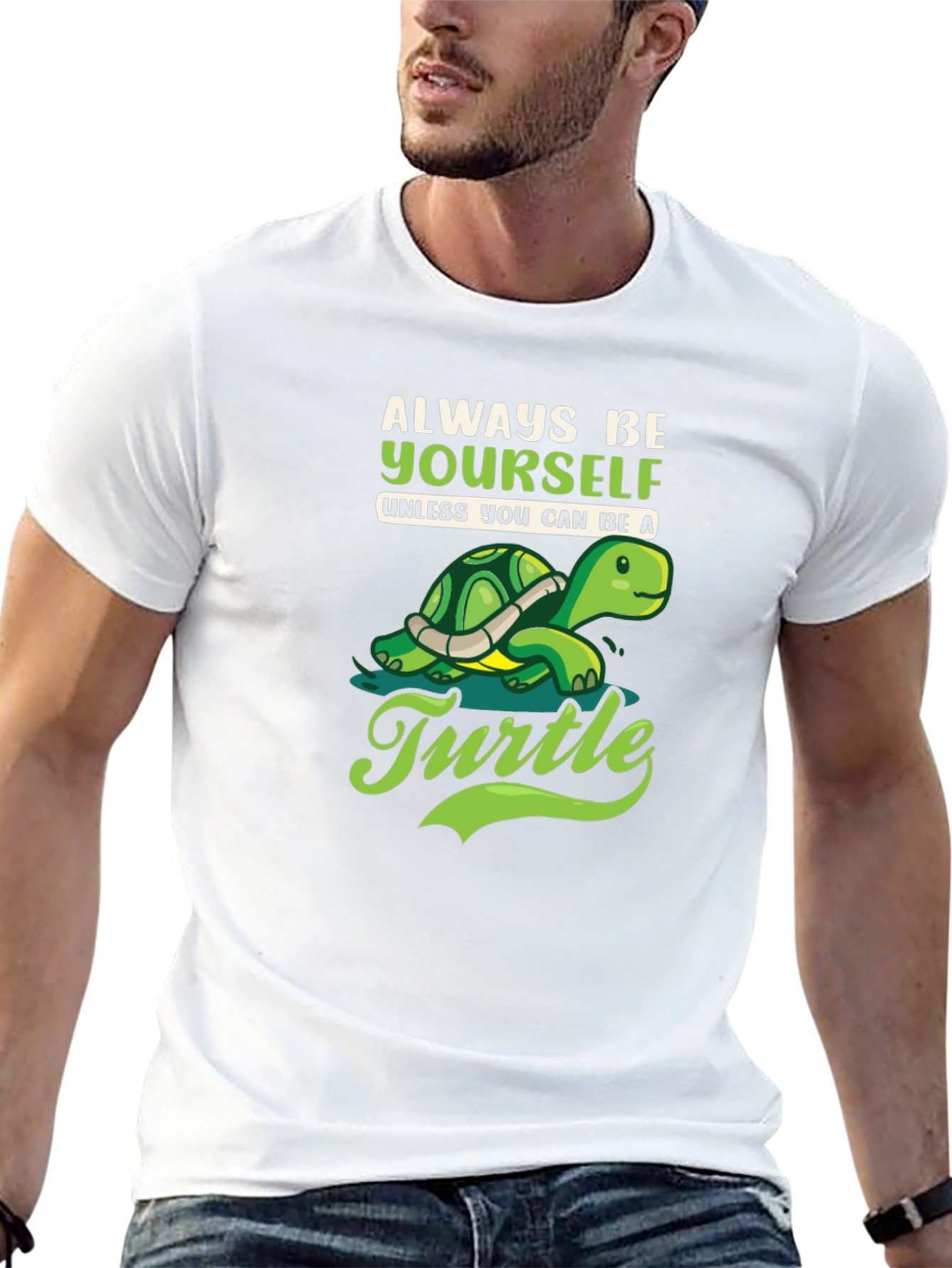 Always Be Yourself Turtle Graphic T-Shirt