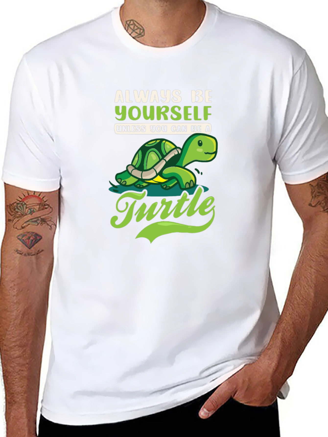 Always Be Yourself Turtle Graphic T-Shirt