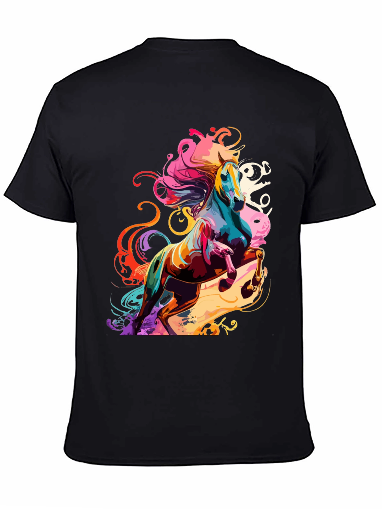 Vivid Horse Graphic Tee - Bold Artistic Design
