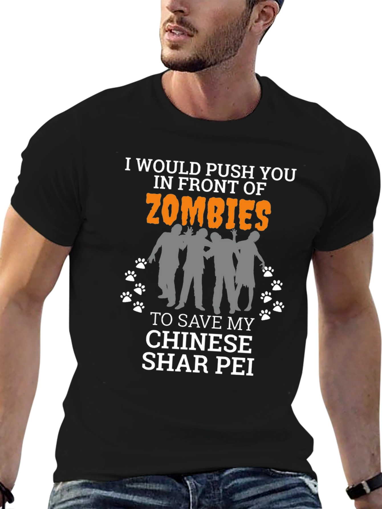 Funny Zombie Shar Pei T-Shirt