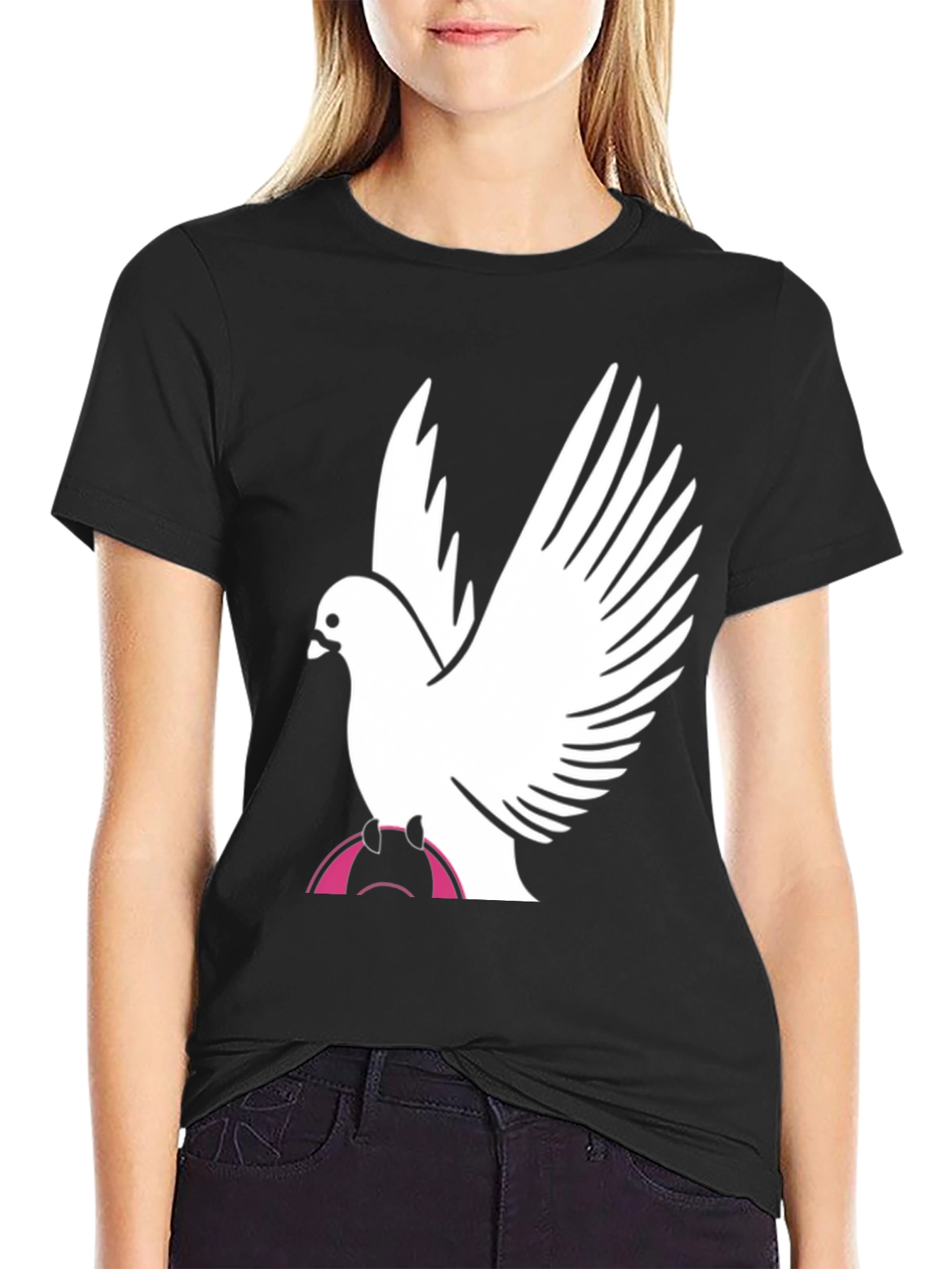 Dove Graphic Black Tee
