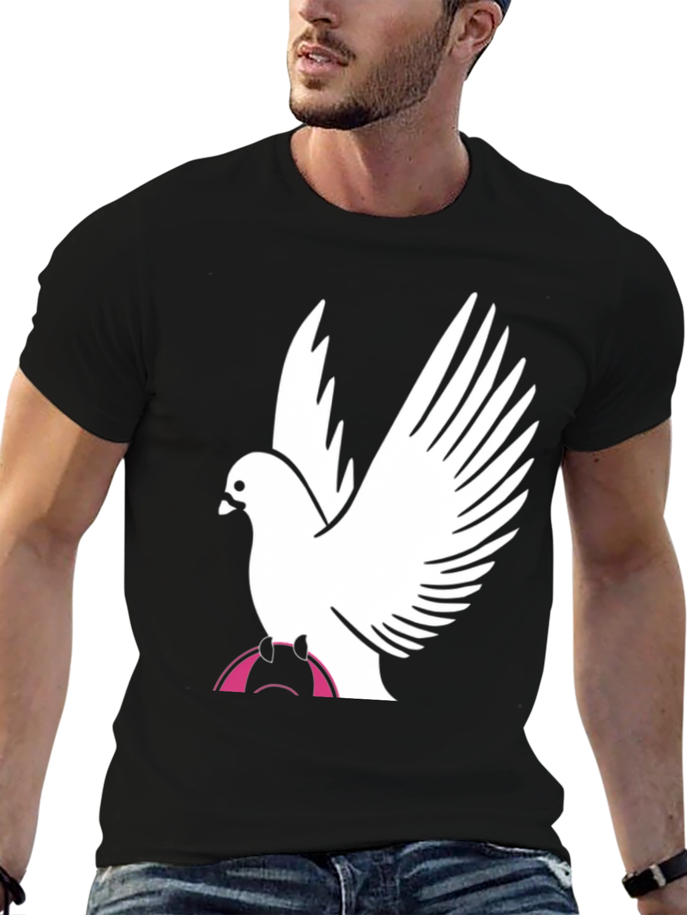 Dove Graphic Black Tee