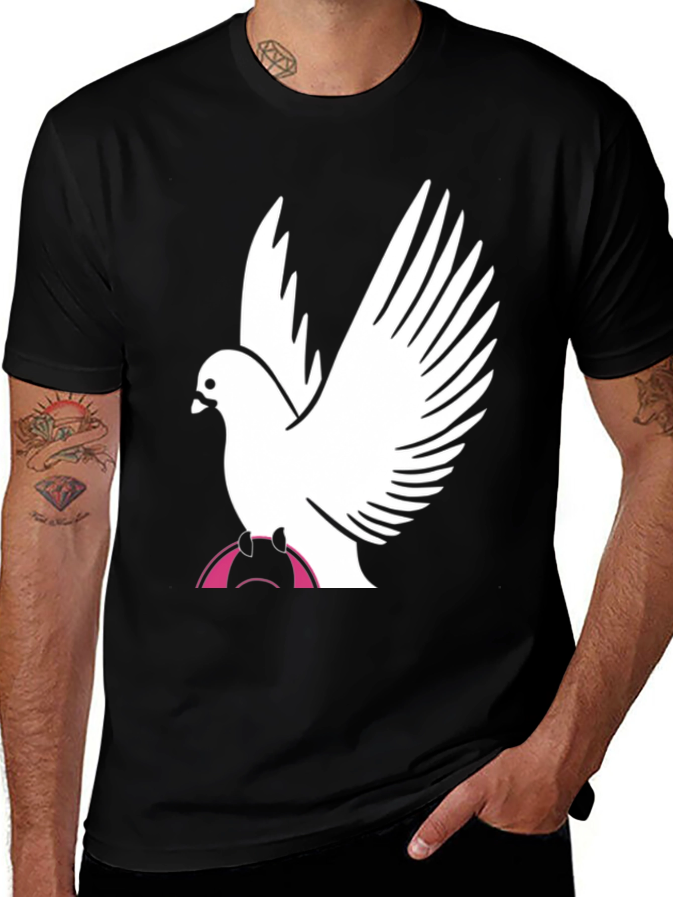 Dove Graphic Black Tee
