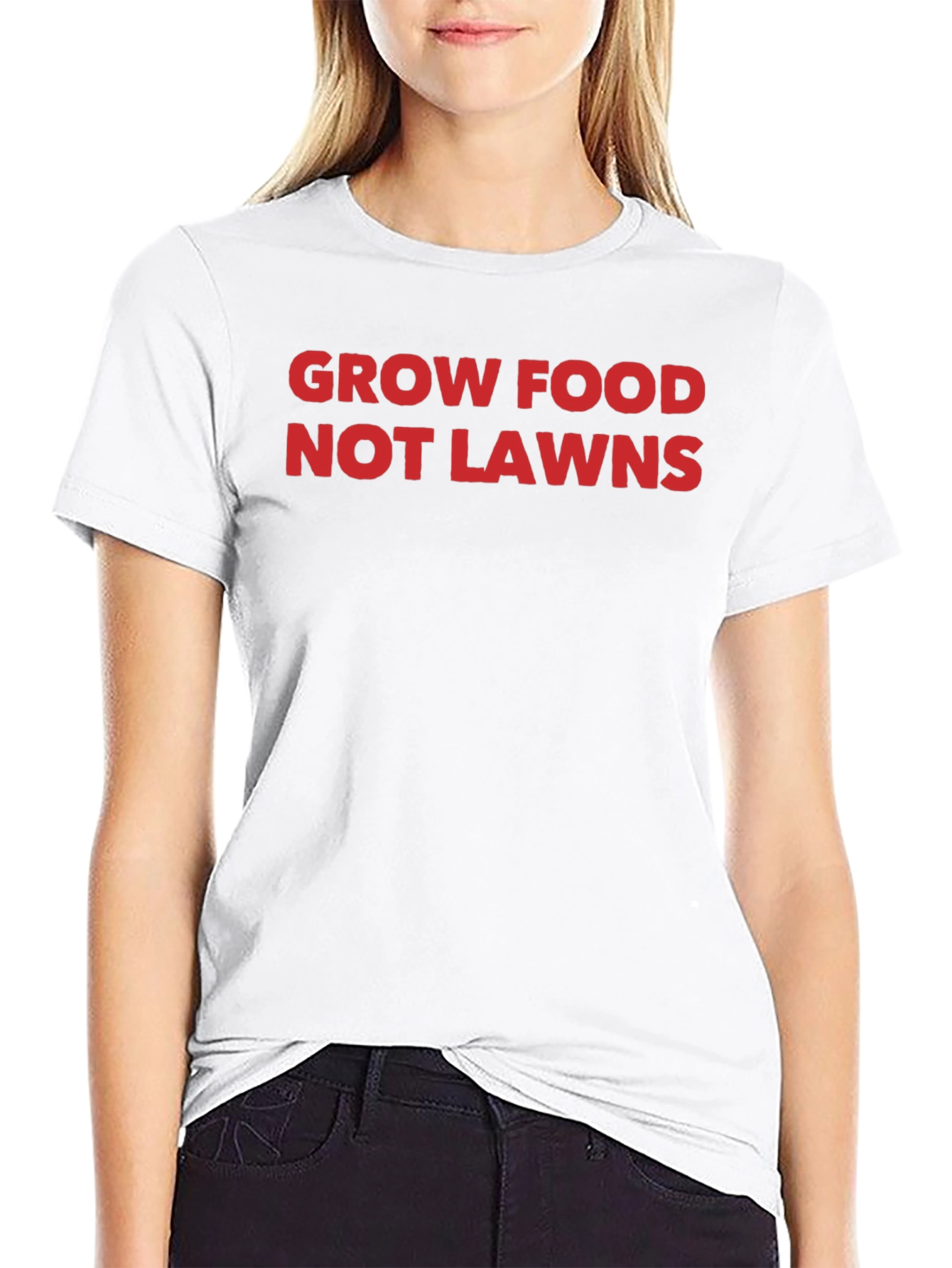 Grow Food Not Lawns T-Shirt - Black