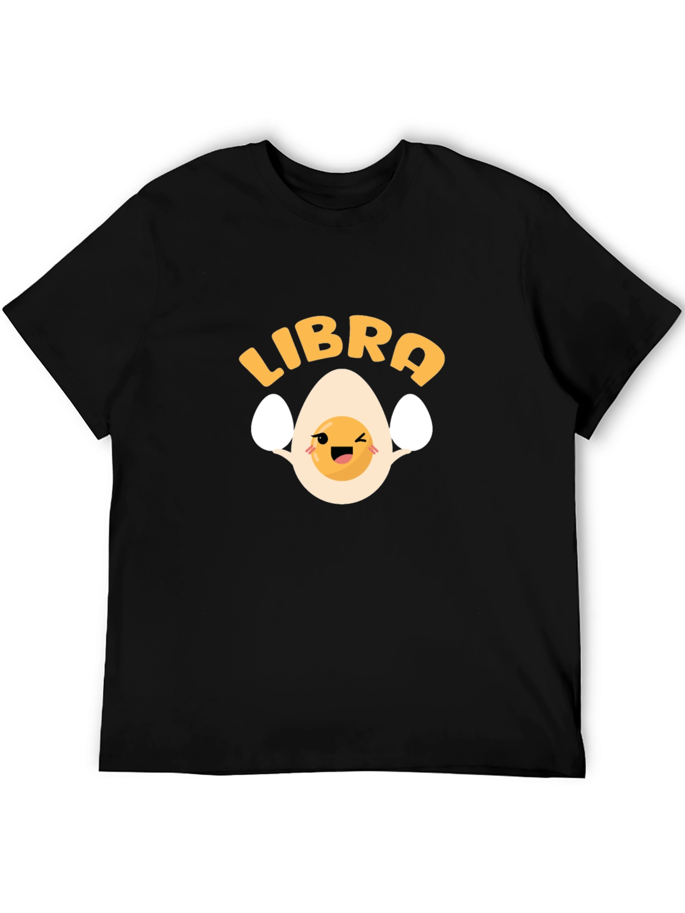 Libra Egg Zodiac T-Shirt - Black Cotton Tee