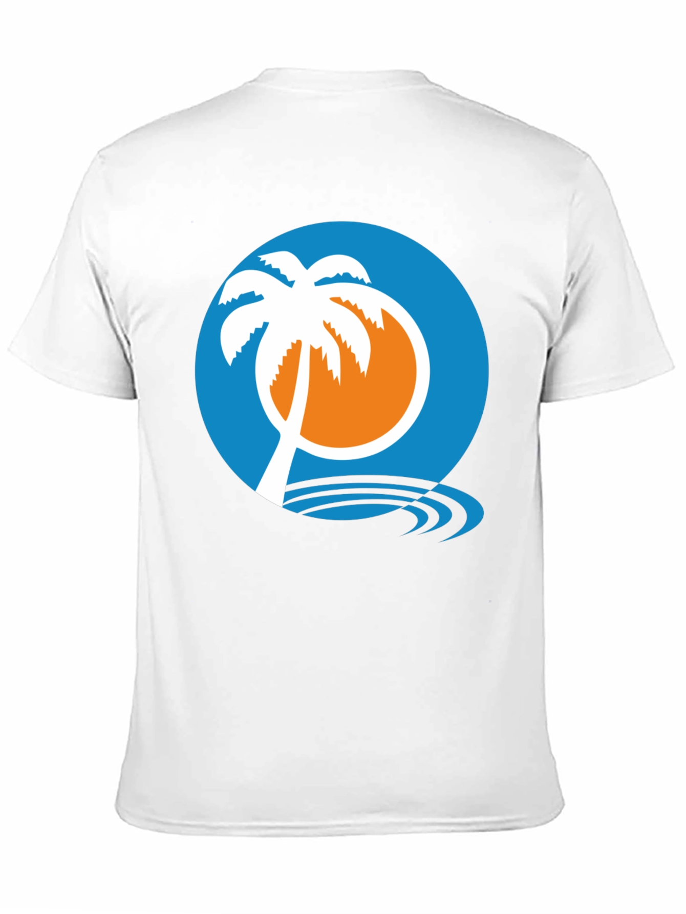 Tropical Palm Tree Graphic Tee - Black Cotton Shirt