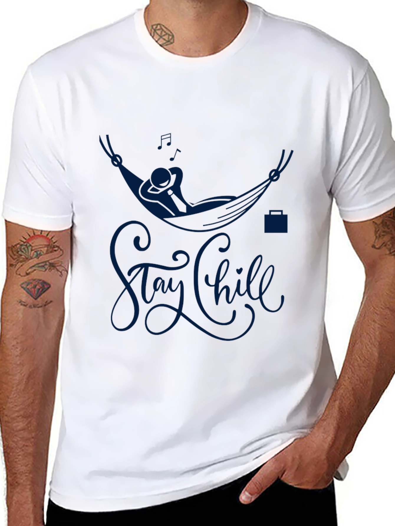 Stay Chill Graphic Tee - Mens Casual T-Shirt
