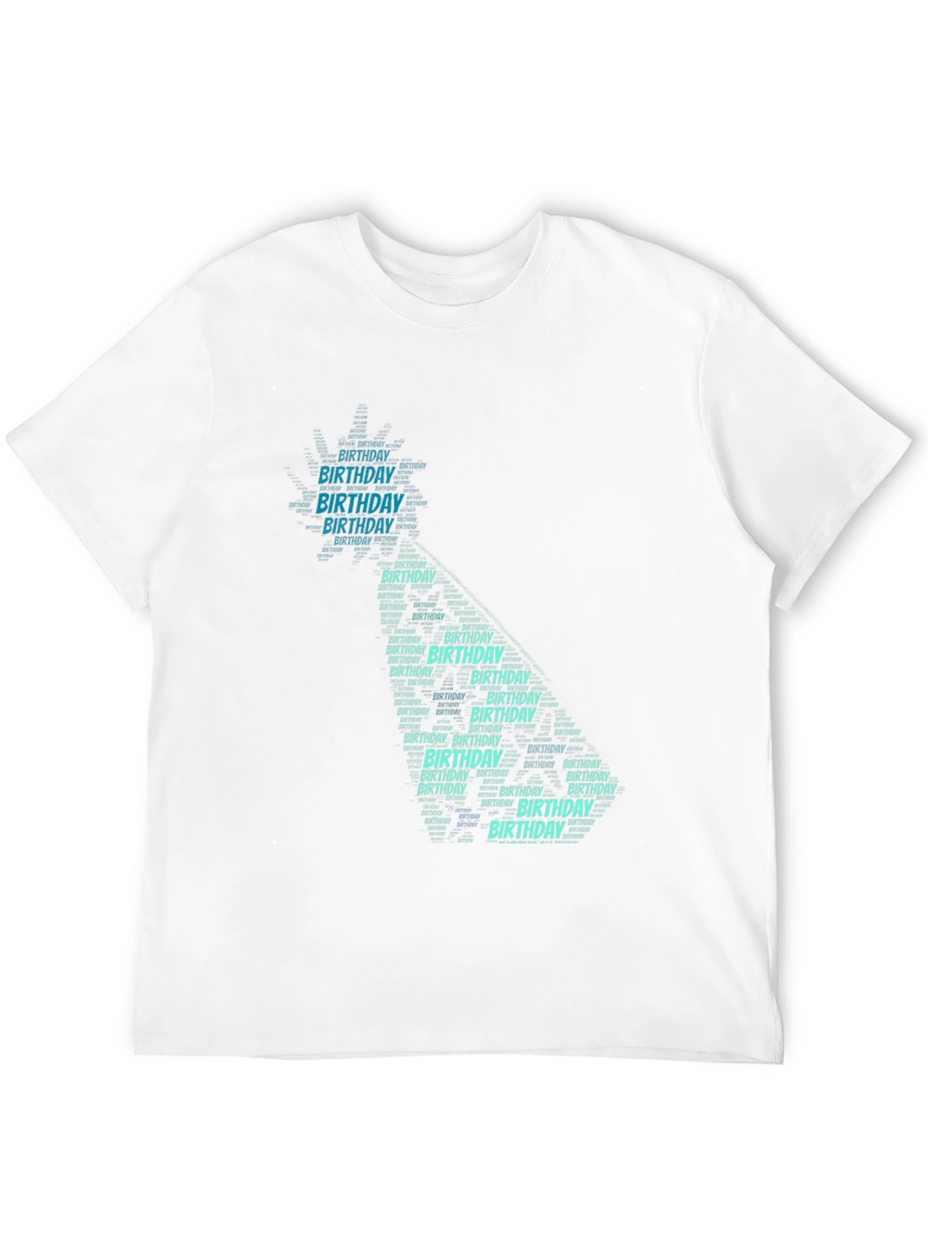 Birthday Cake Word Art T-Shirt - Black