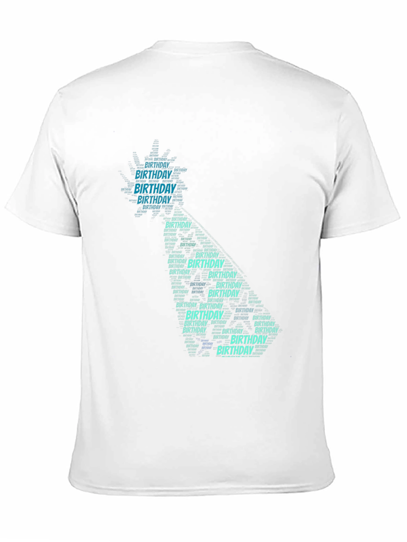 Birthday Cake Word Art T-Shirt - Black