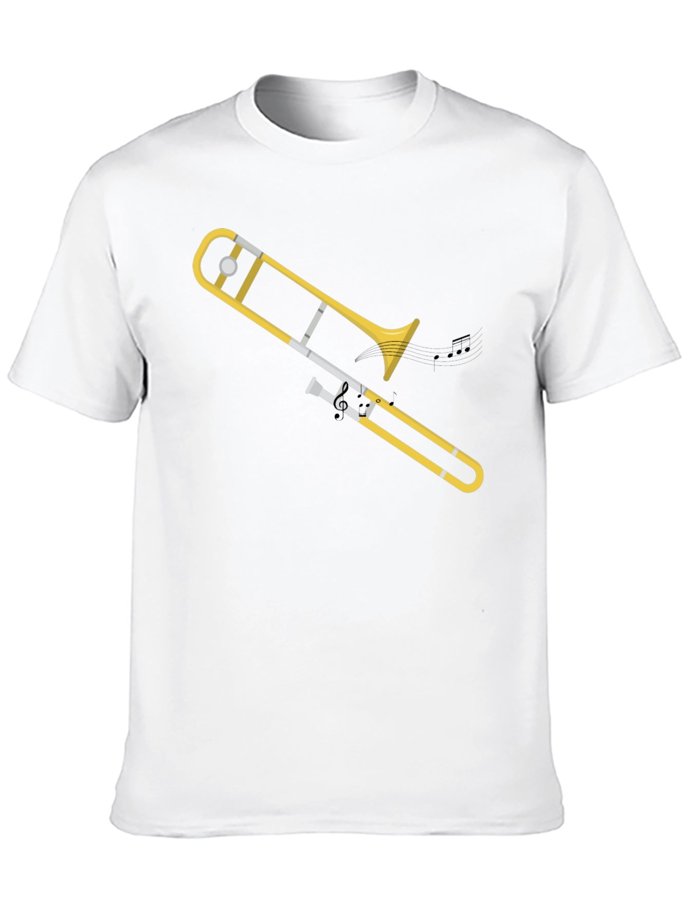 Trombone Graphic Tee - Musical Instrument T-Shirt