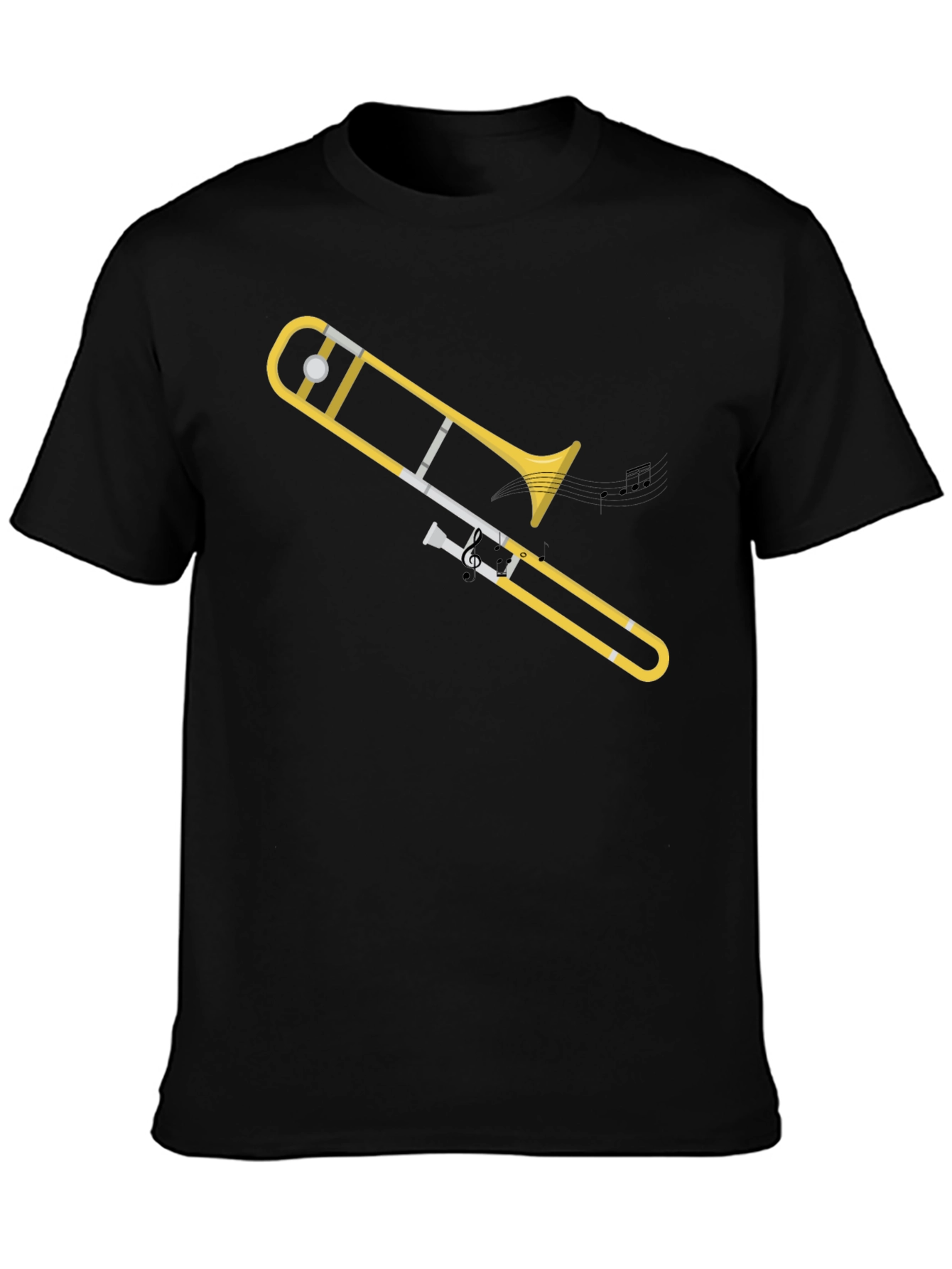 Trombone Graphic Tee - Musical Instrument T-Shirt
