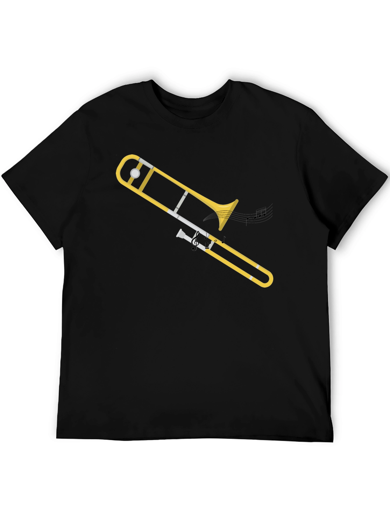 Trombone Graphic Tee - Musical Instrument T-Shirt