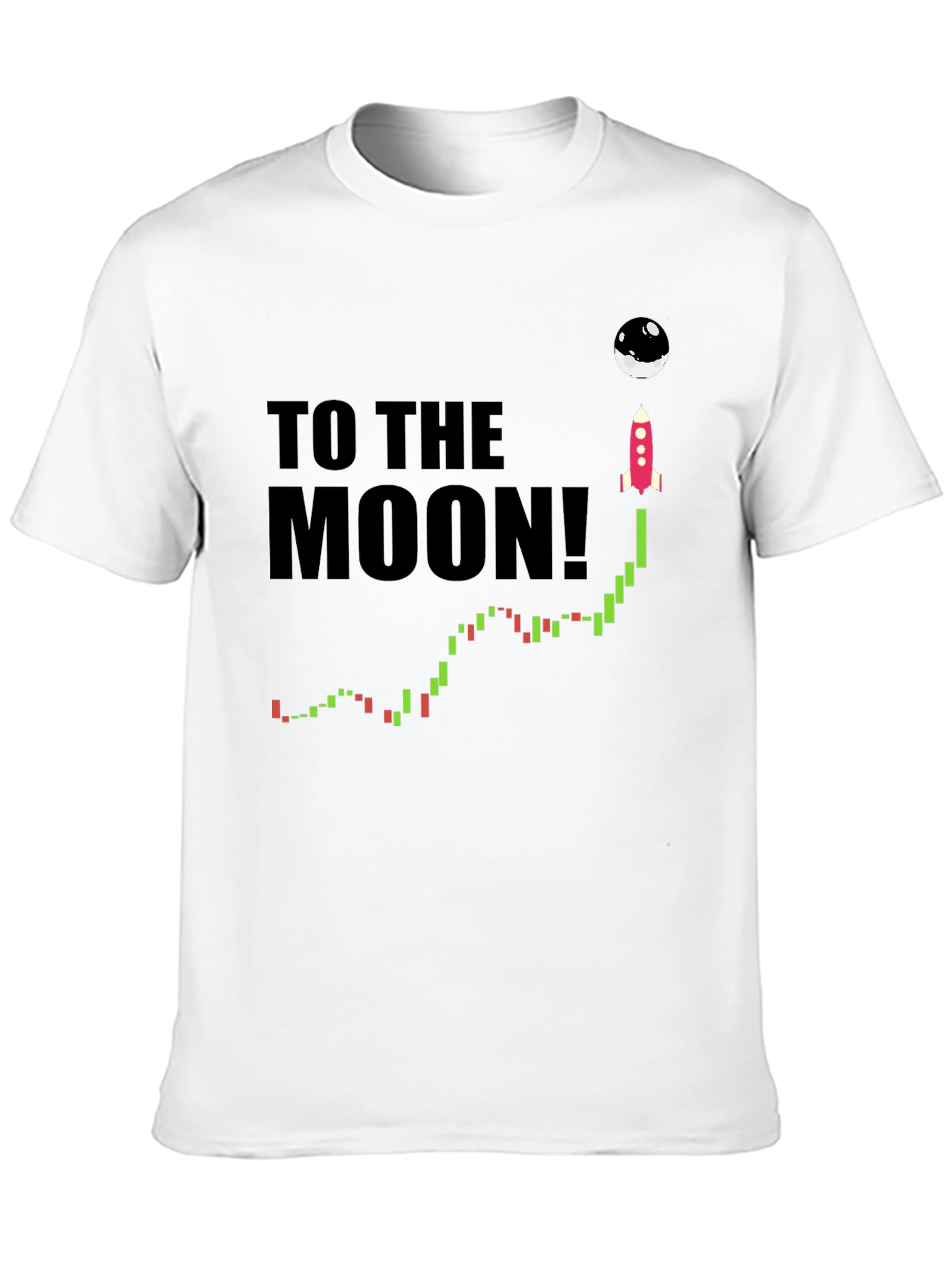To the Moon T-Shirt - Crypto Rocket Design