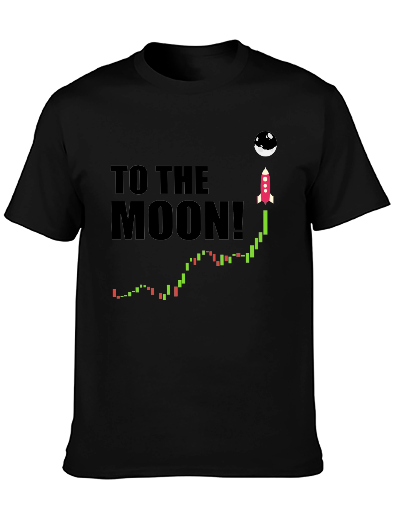 To the Moon T-Shirt - Crypto Rocket Design