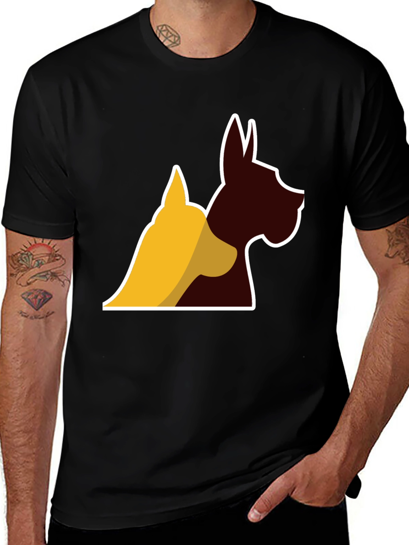 Dog Silhouette Graphic Tee