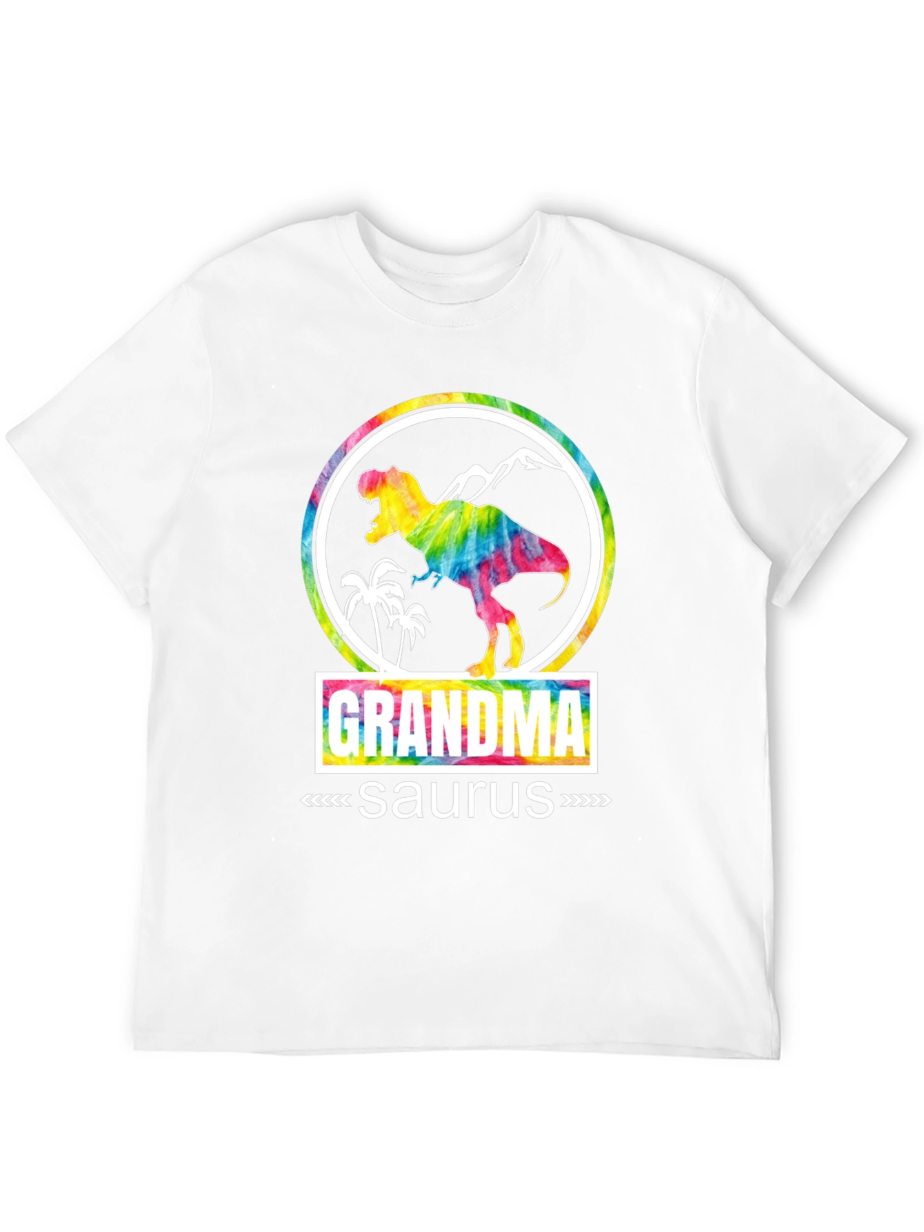 Grandmasaurus T-Shirt - Tie Dye Dinosaur Graphic Tee