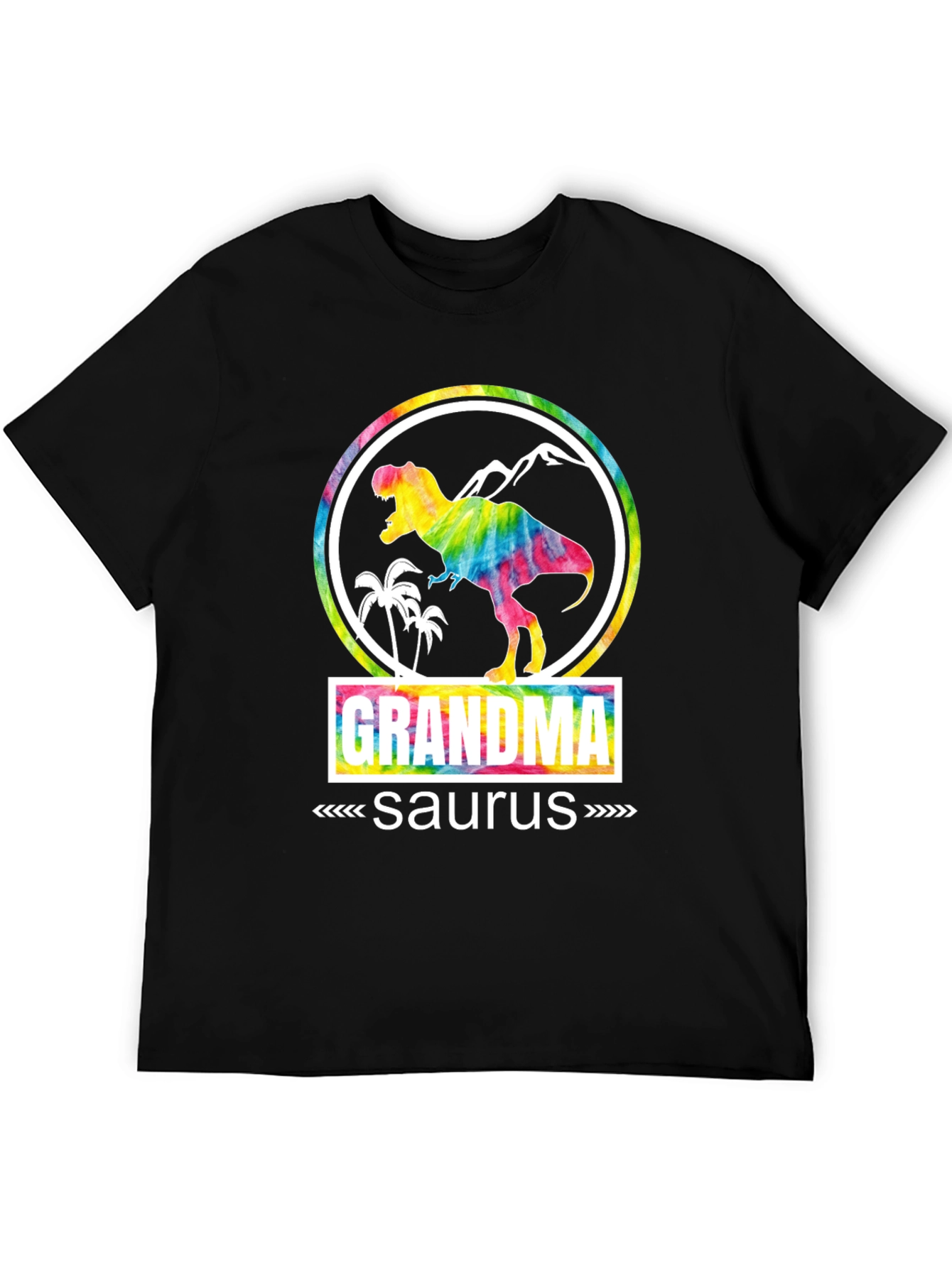 Grandmasaurus T-Shirt - Tie Dye Dinosaur Graphic Tee