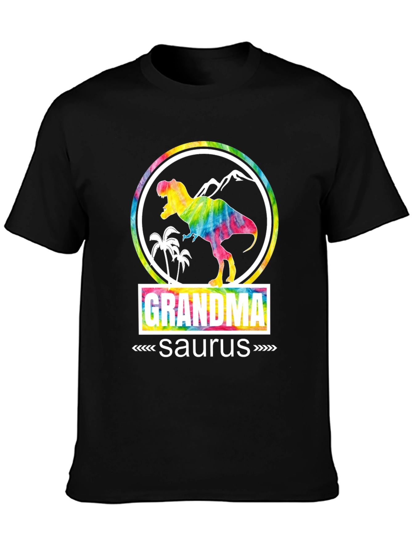 Grandmasaurus T-Shirt - Tie Dye Dinosaur Graphic Tee