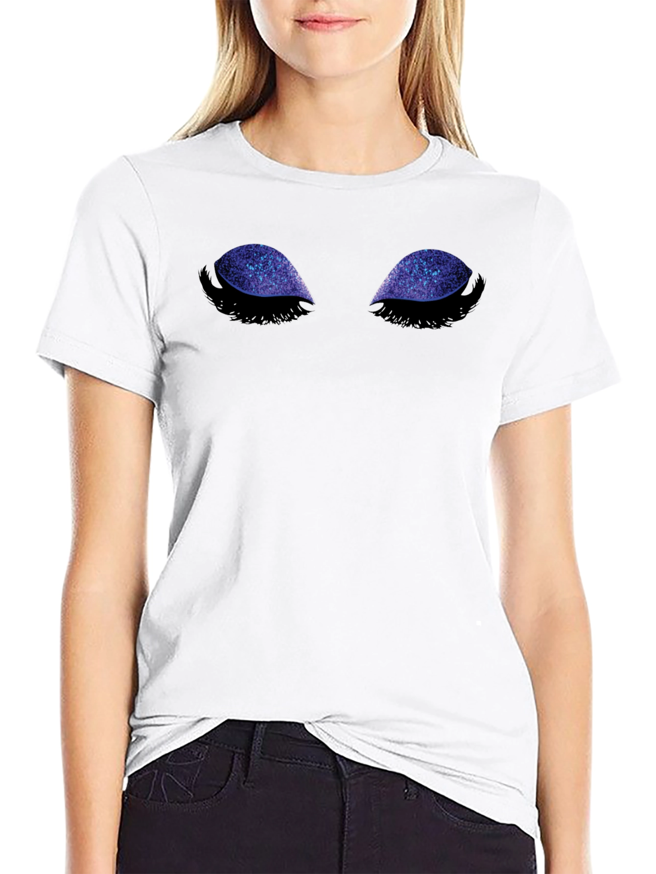 Cosmic Eyes Graphic Tee - Black
