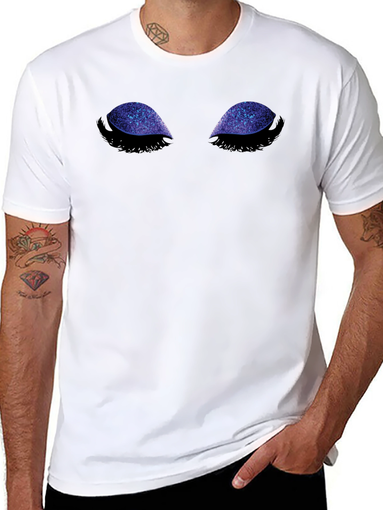 Cosmic Eyes Graphic Tee - Black