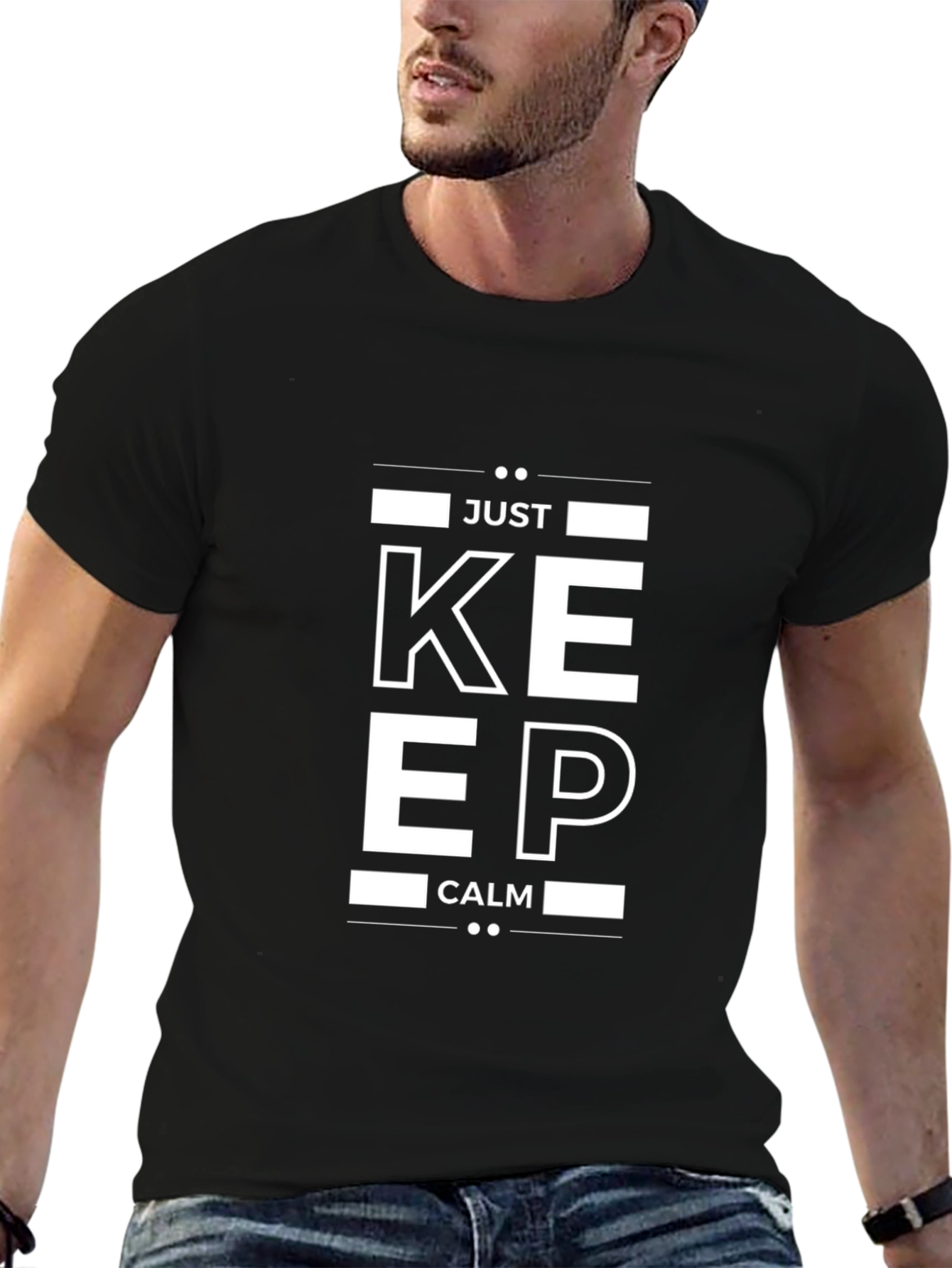 Just Keep Calm Black T-Shirt