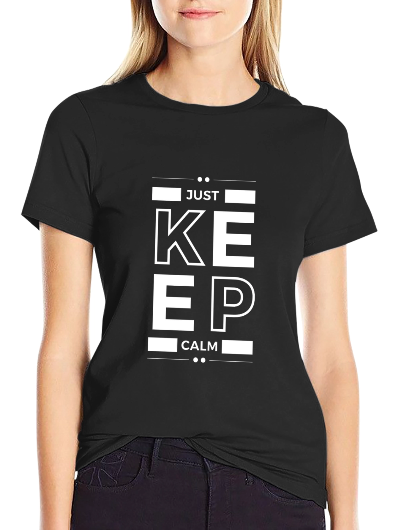 Just Keep Calm Black T-Shirt